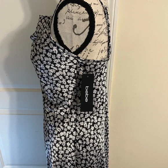 Bebe Elegant Black and Silver Slip Dress - Picture 4 of 5